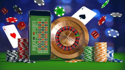 Live casino baccarat win result on a mobile phone screen
